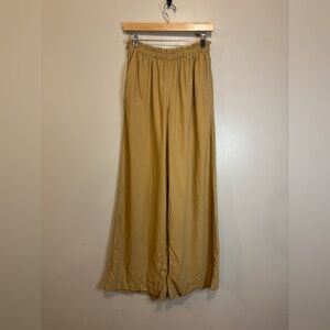 Aerie Yellow-Tan Elastic-Waist Lounge Pants